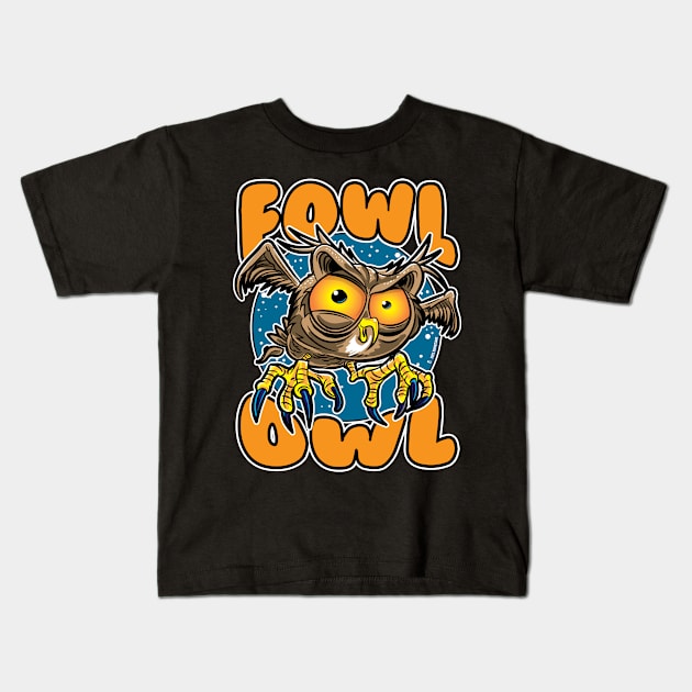 Fowl Owl Kids T-Shirt by eShirtLabs